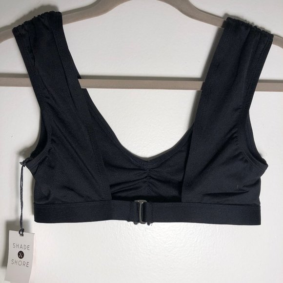 Shade & Shore Black Bathing Suit Top - Size S - Picture 2 of 3
